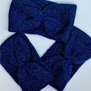 Knit Sparkly Cinched Headband Earwarmer